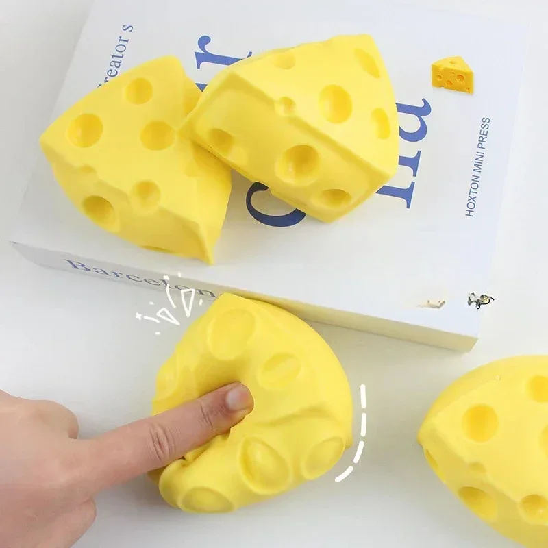 

Stress Relief Toy Cheese Simulated Food Fun Release Back To School Exquisite Creative Brithday Present for Best Friends or Kid