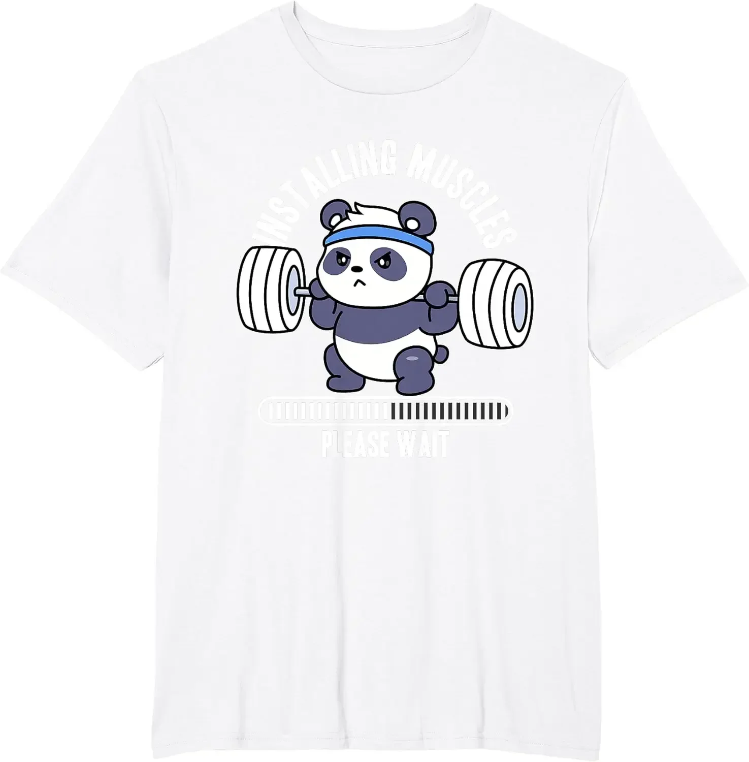 Muscle Building Fitness Panda Weight Lifting Barbell Workout T-Shirt Gym Clothes  Tops T Shirts for Women  Ropa De Mujer funny