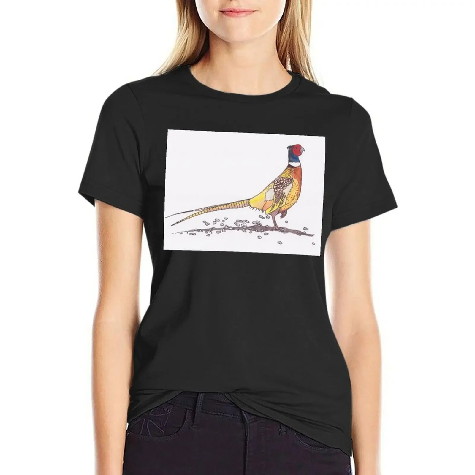 

Футболка Pheasant in Caithness, блузка большого размера, топы больших размеров, одежда в стиле аниме, одежда для женщин