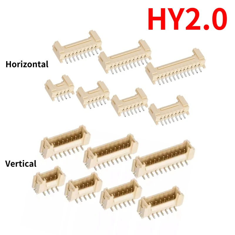 10PCS HY2.0 HY 2.0mm With lock Connector Socket Pin Header Vertical Horizontal/Right Angle Smd/SMT Jst/2/3/4/5/6/7/8Pin P
