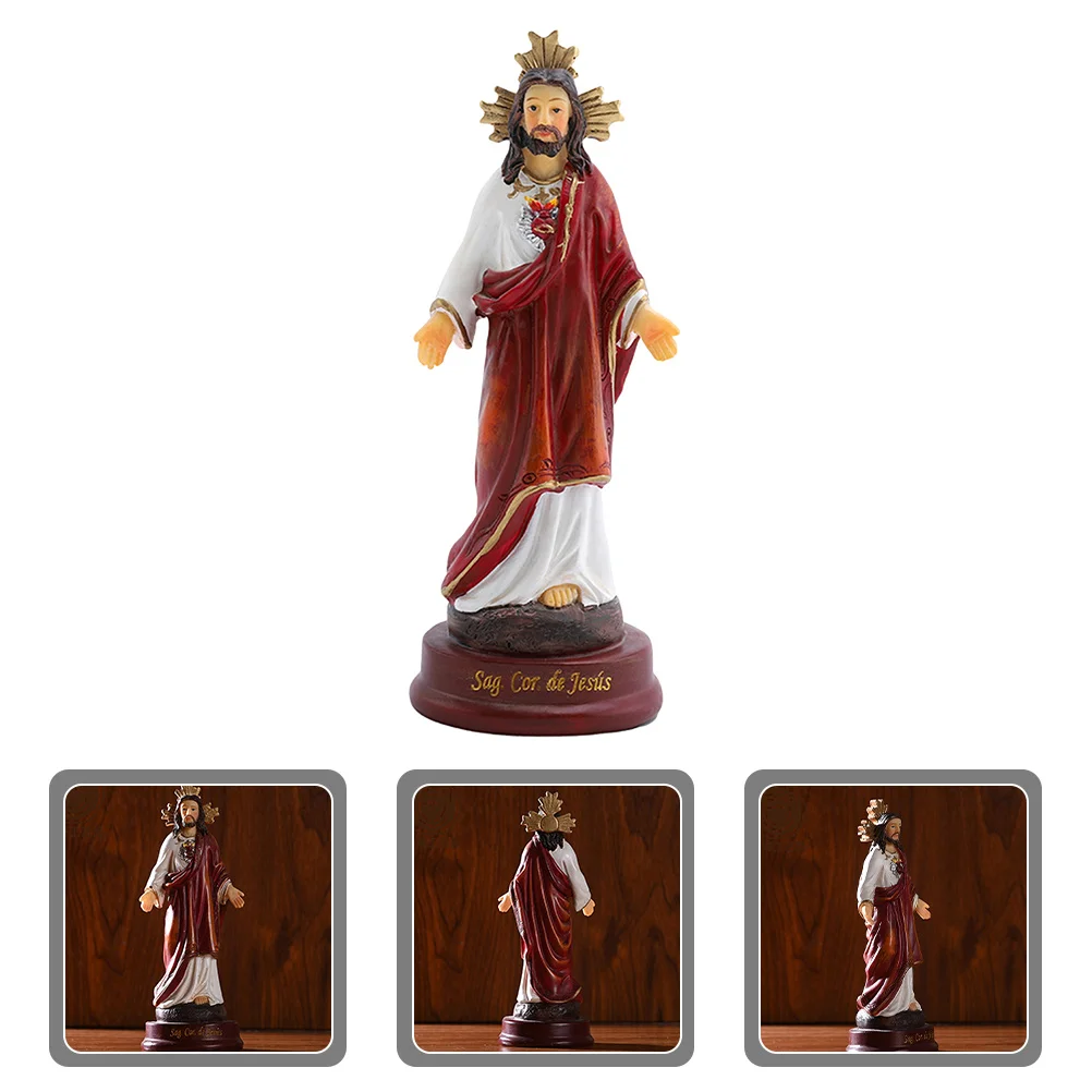 

Religious Ornament Desk Decor Realistic Statue Sculpture Desktop High-detail Resin Jesus