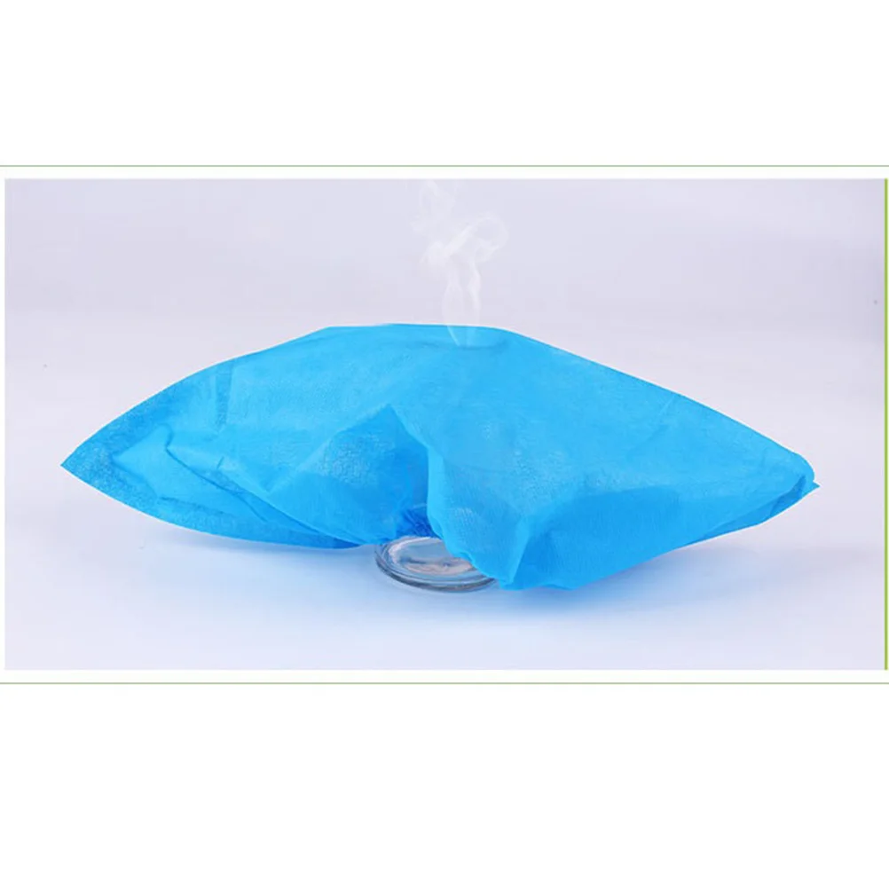 100Pcs Thicken Nonwoven Fabric Shoes Cover Disposable Nonslip Breathable Elastic Band Blue 400g Home Travel Protector