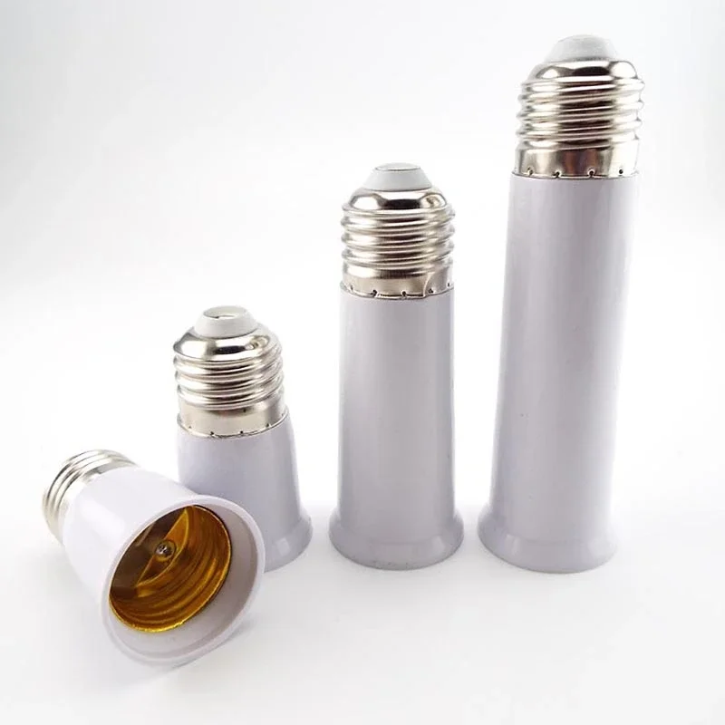 1pc 65mm 95mm 120mm E27 to E27 Extender Lamp Holder Base Bulb Extend Extension Socket Adapter LED Light Adapter Converter