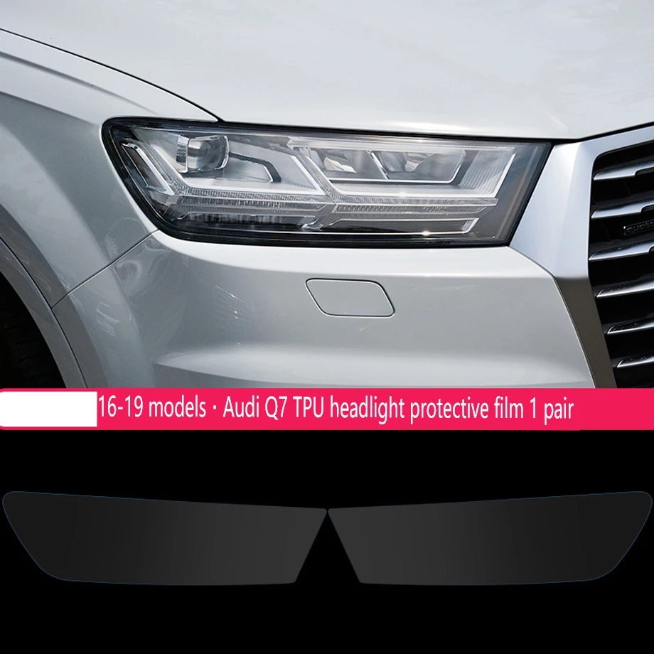 

Car Front Headlamp for Audi Q7 2016-2019 TPU Transparent Protective Film Exterior Accessories Parts Lamp Strip Car Sticker