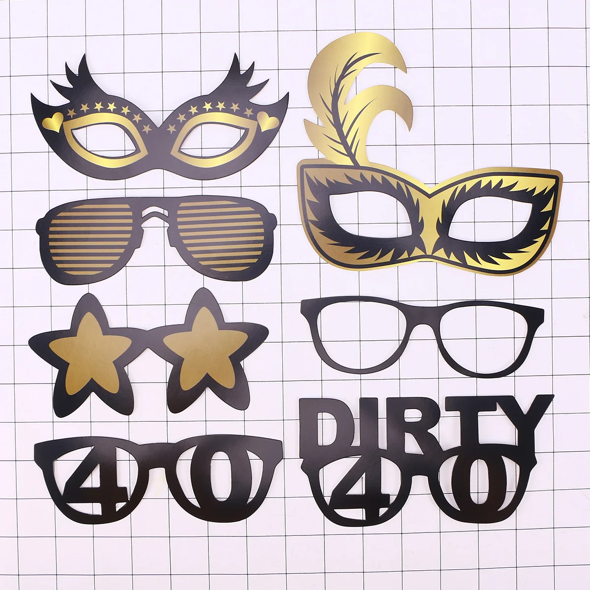 

35Pcs Creative Birthday Props High Quality Paper Craft Ideal for Photo Booth Fun Celebration Decor 40 Years Old Theme Funny