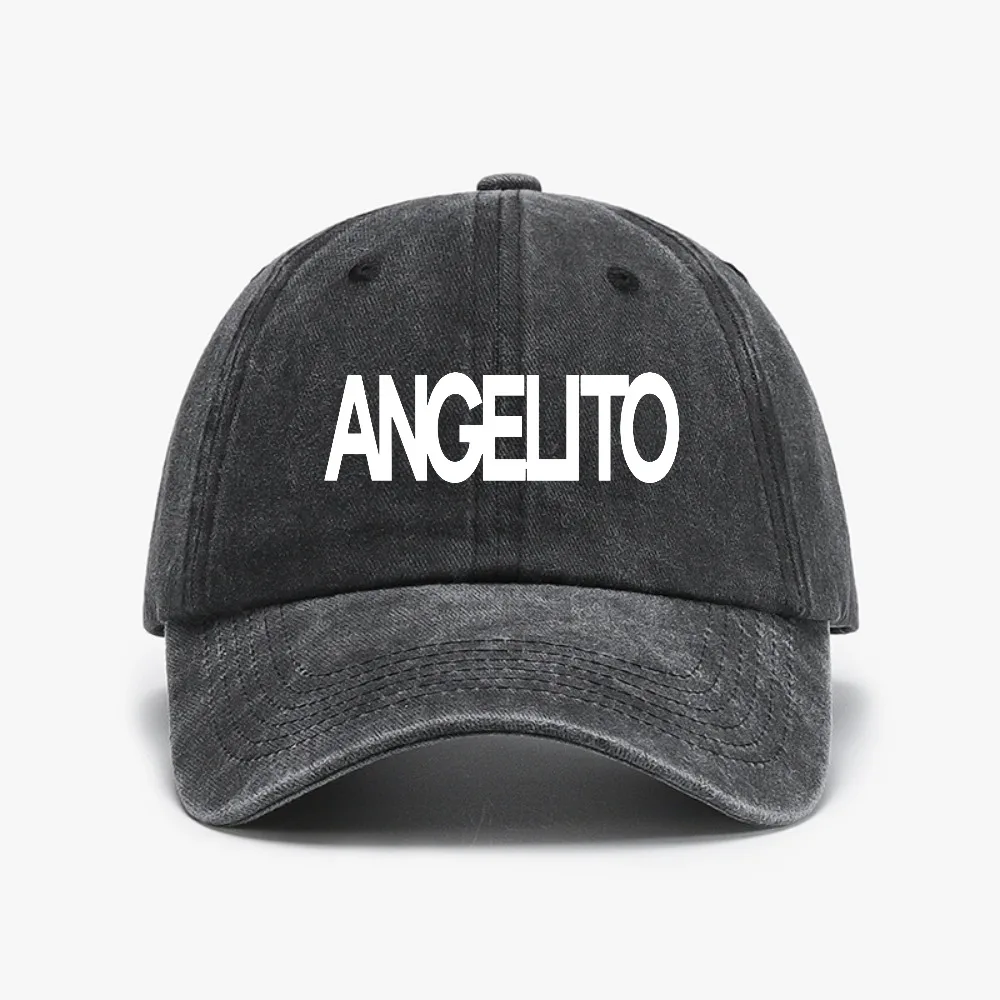 

Vintage Washed Cowboy Baseball Cap for Men Women Angelito Sun Cap Casual Snapback Hip Hop Hat Curved Brim Soft Top Hat