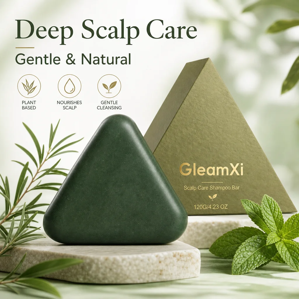 Solid Shampoo Bar Scalp Care Hair Cleanser Soap For Oily Scalp Nourishing Moisturizing Refreshing Clean Oil Control & Itching
