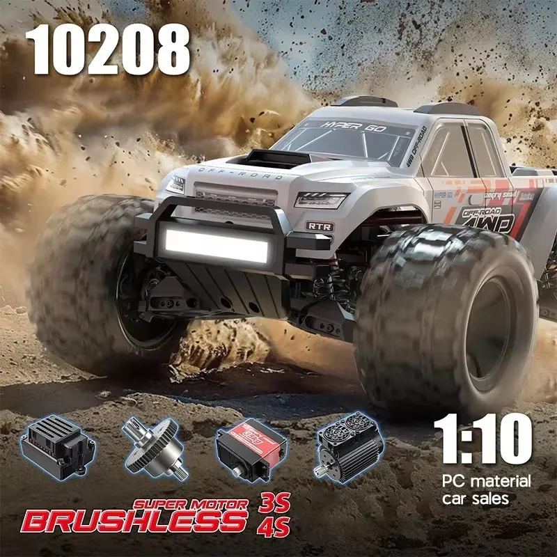 MJX Hyper Go 10208 V2 1：10 4WD RC Car Off-road Racing 80km/H High Speed Brushless Motor 2.4G Remote Control Cars Truck Toys