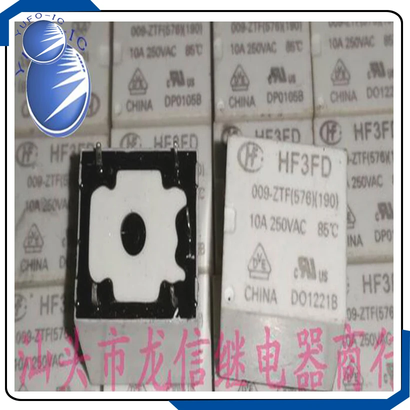 Free Shipping 20PCS Used relay HF3FD 009-ZTF (576) (190) T73-1C-9V YF0923