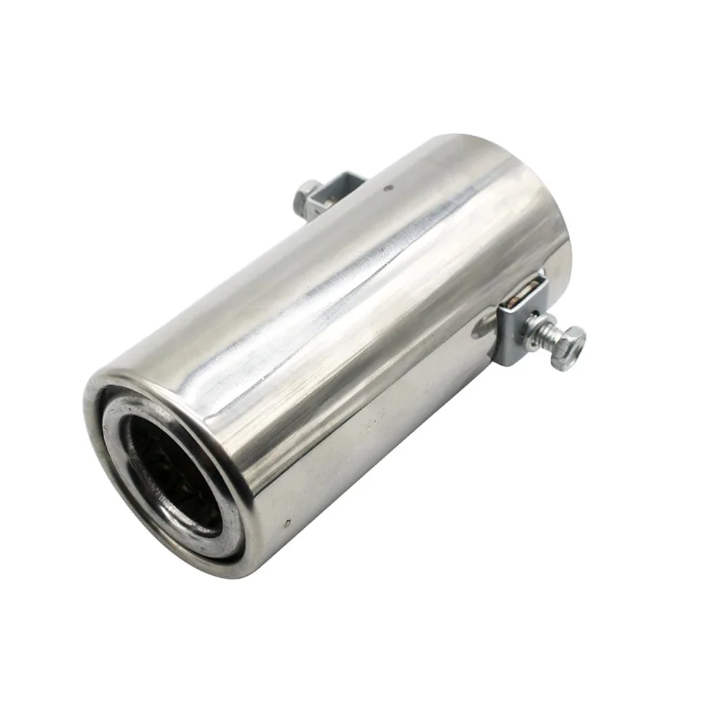 Silenciador universal de ponta de tubo de escape de carro, aço inoxidável, boca inclinada, boca plana, tubo traseiro, veículo, substituição automática