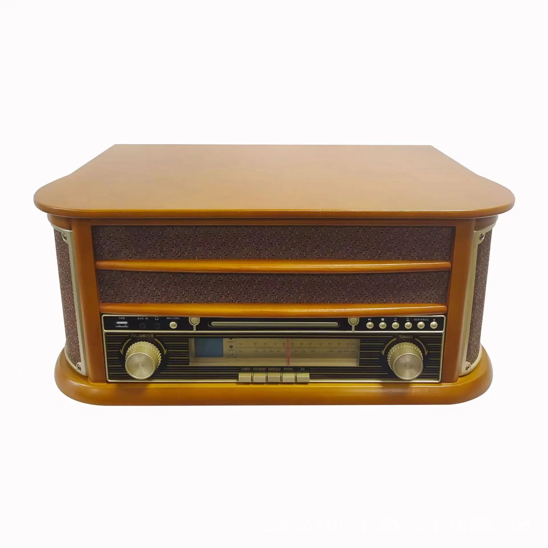 Multifunctional desktop vinyl record player classical CD player bluetooth retro