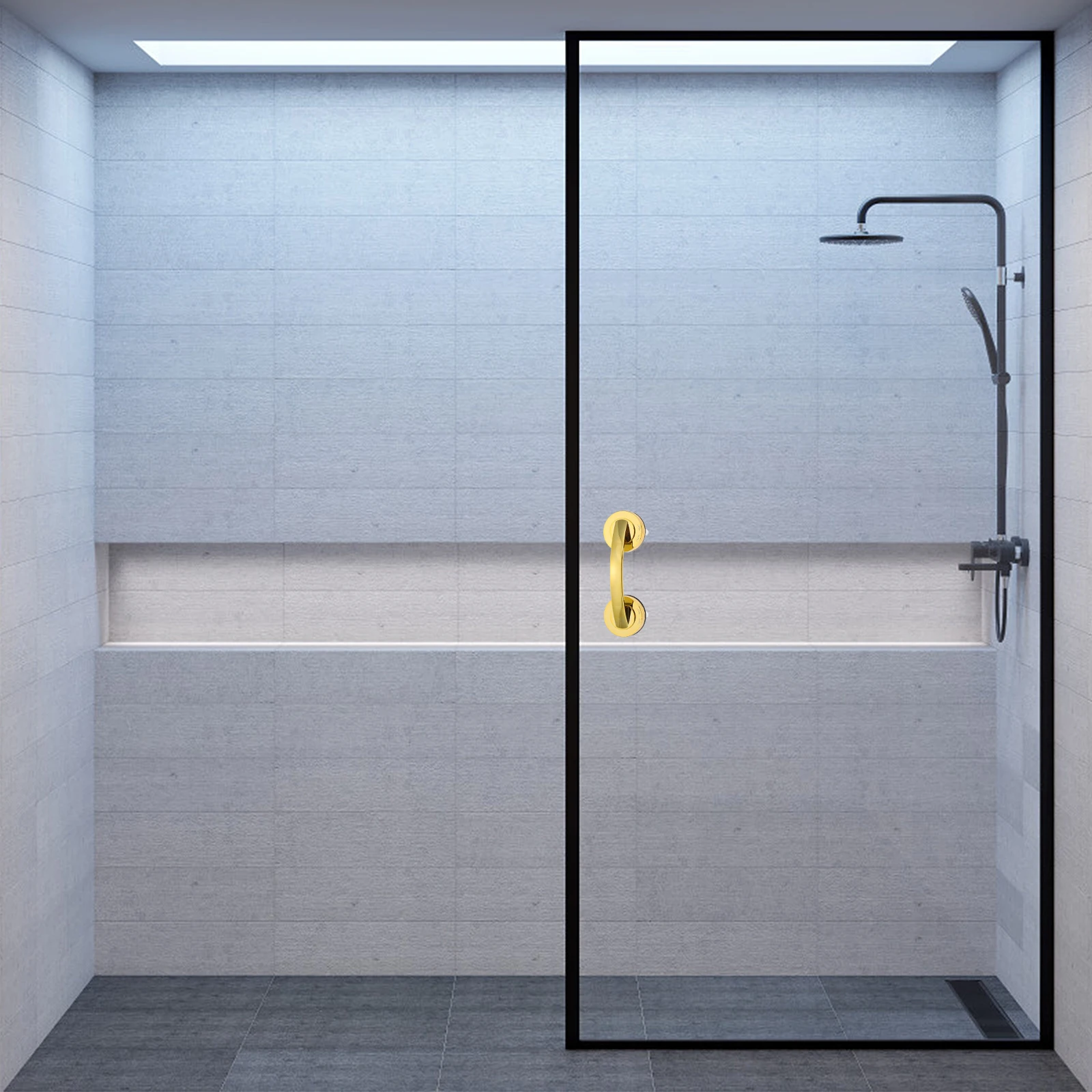 

Suction Grab Bar Non-Slip Bath Handle Glass Door Shower Bathroom Bathtub Elderly Safety Thickened Reusable Stable