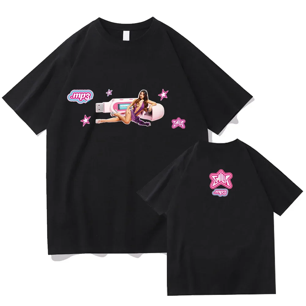 

Mp3 pop singer trendy printed T-shirt for men, large short-sleeved, high-quality, 100% cotton T-shirt with double-sided printing