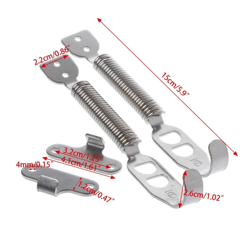 Sport Stainless Boot Bonnet Springs Clips Competition Hood Panel Race Rally  Lock For IMPREZA EJ18 92-00 TK-01608 2x