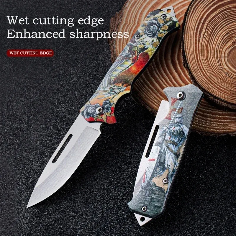 

Folding Pocket Knife Household Color Pattern Outdoor Camping Travel Outdoor Tool Folding Knife Mini Knife