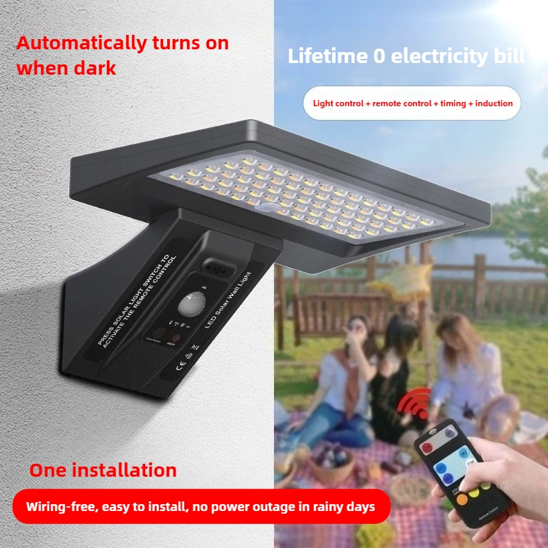 

Upgraded outdoor rainproof solar wall lamp LED human-sensing lamp, home lighting villa garden lamp solar garden wall lamp