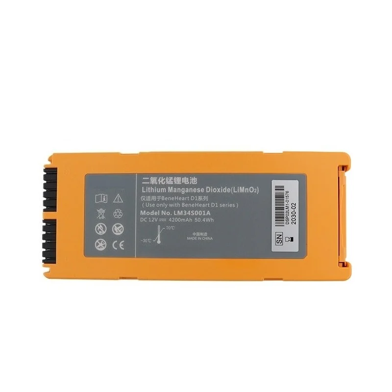 100% New 12V 4200mAh LM34S001A High Quality Medical Battery For Mindray BeneHeart D1 Automated External Defibrillator (AED)
