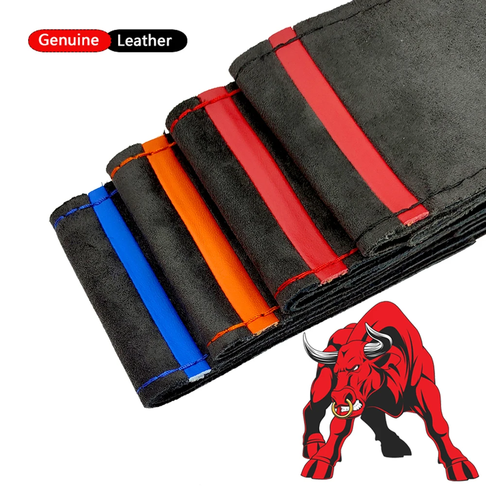 

DIY Braiding Suede Leather Breathable 38cm Steering Wheel Cover Automobile Covers Steering Wheel for Car Interior Accessories