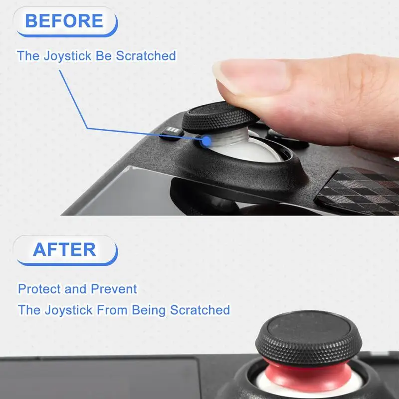 24pcs Game Joystick Protectors Anti-wear Silicone Joystick Protective Rings Compatible For Steam Deck//Switch Pro Controller