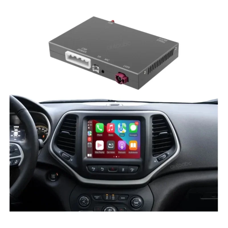 Kabelloses CarPlay Android Auto Auto-Interface für Dodge Challenger Chrysler 300C Jeep 2014-2019 OEM Upgrade Decoder Box Multimedia