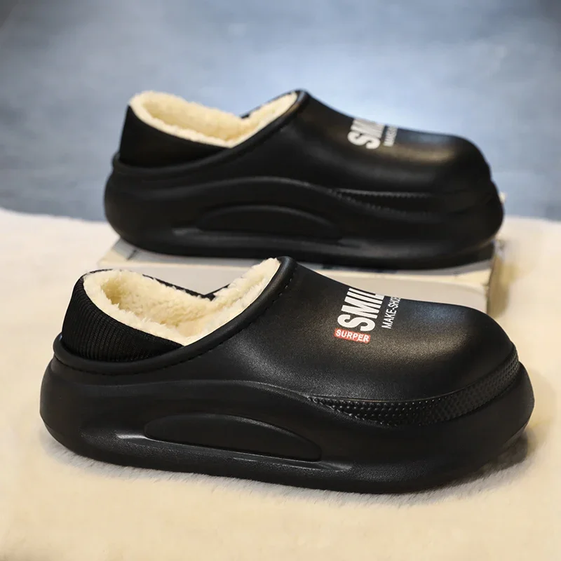 

Winter Women Shoes Slippers Comfort Slip-on Mans Sandals Leisure Warm Short Plush Men Shoes Women