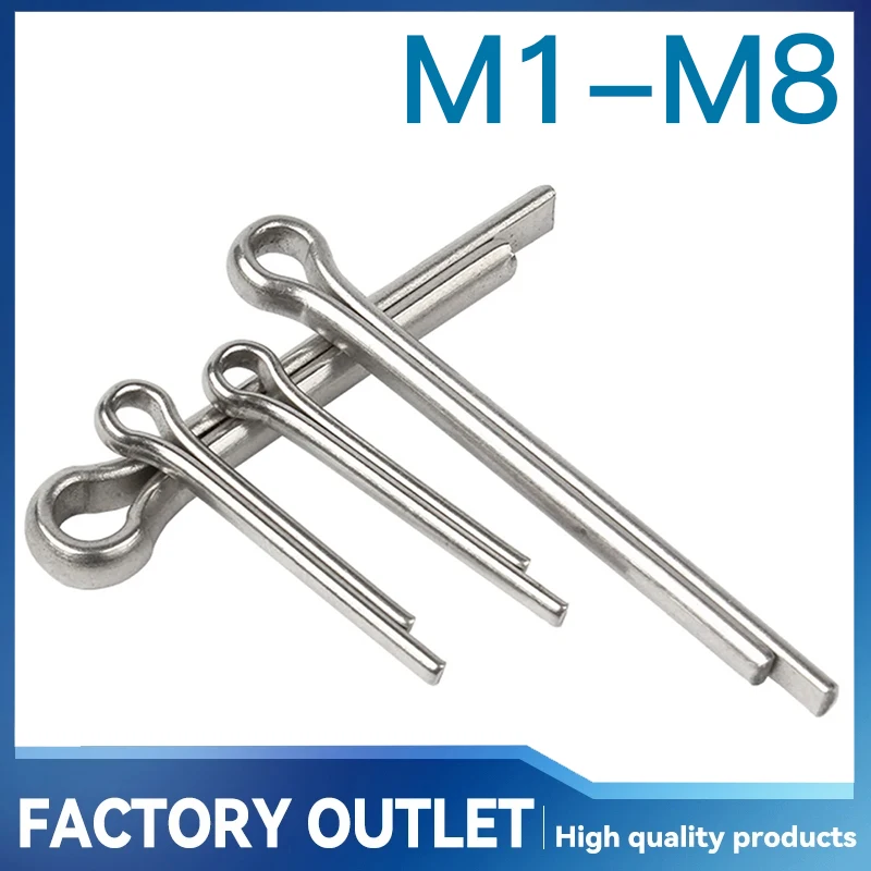 2-100Pcs M1 M1.2 M1.5 M2 M3 M4 M5 M6 M8 U Shape Type Spring Cotter Hair Pin Steel Pins Split Clamp Open Elastic Stainless Steel