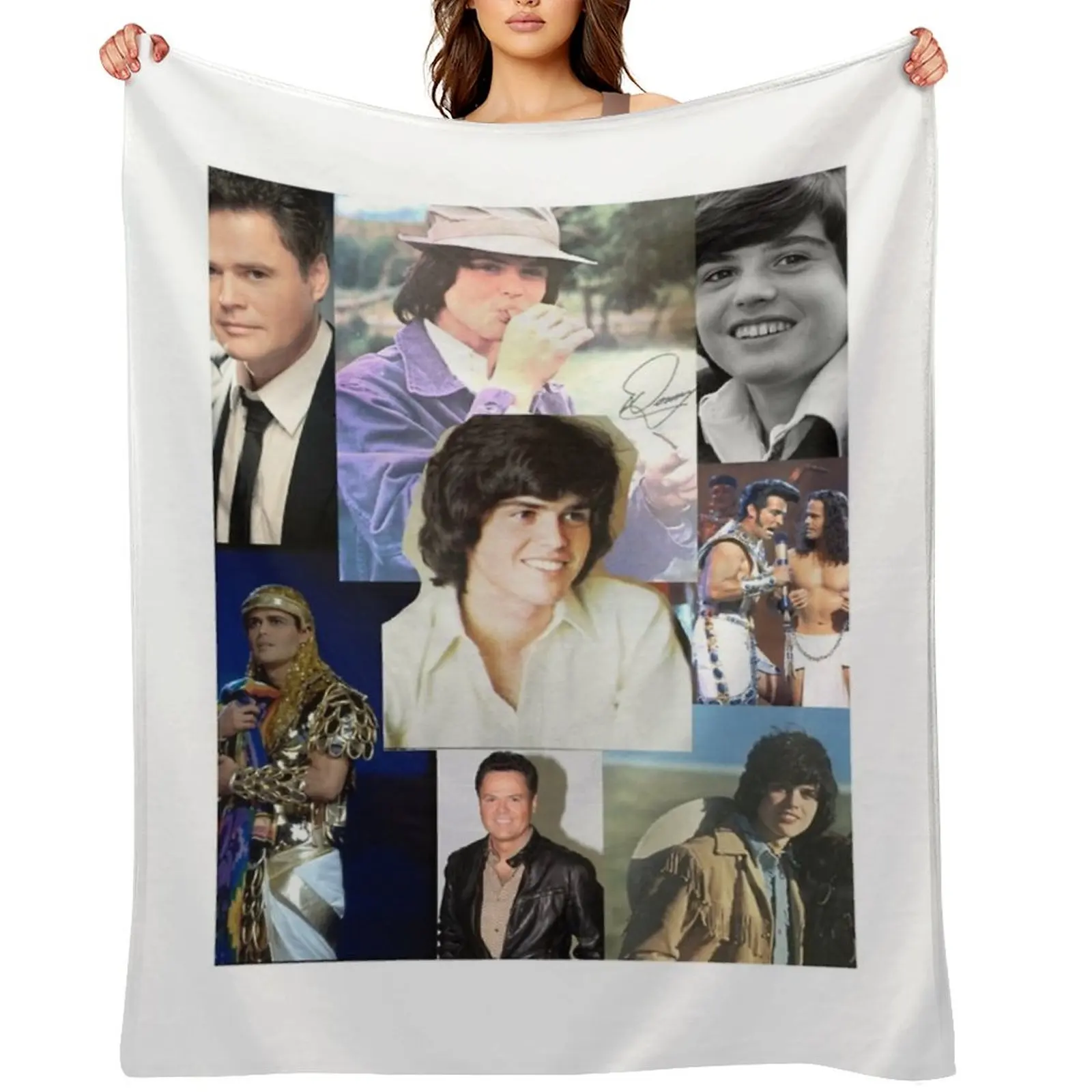 

Donny Osmond Throw Blanket Luxury Throw Personalized Gift Soft Plush Plaid Vintage Blankets