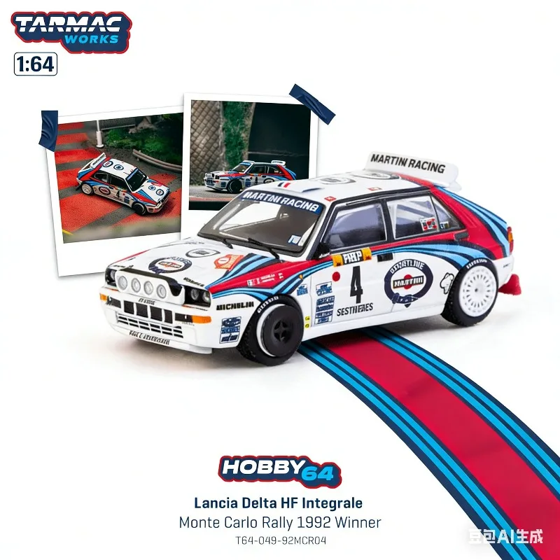 

TW 1:64 Lancia Delta HF 4 die-cast replica static alloy car model, boys' festival gift toy collection decoration item.