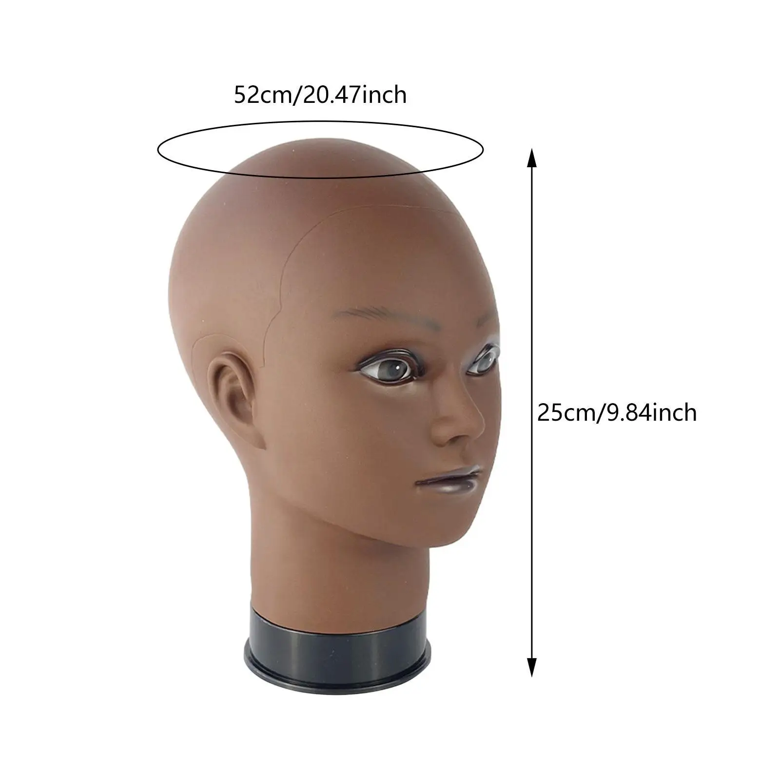 Wigs Head Mannequin Smooth Multipurpose Wigs Holder Wigs Display Stand for Hats Scarf Wigs Displaying Making Styling Hairpieces