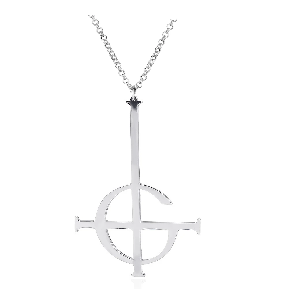 Ghost BC Nameless Stainless Steel Necklace Ghoul band Chain Pope Emeritus Symbol Mask Grucifix Poster Necklaces Jewelry