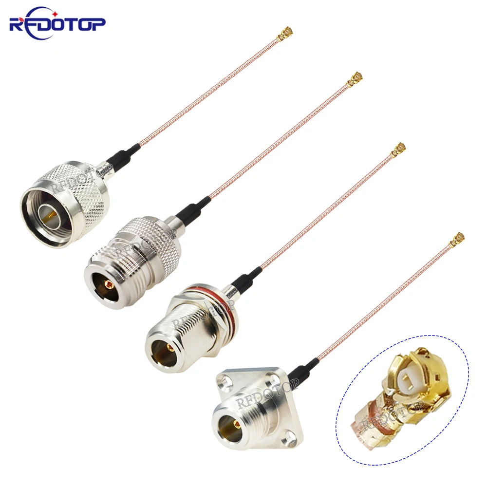 

1PCS L16 N Male/Female to u.FL 1 Female Connector RG178 RF Coaxial Cable for Mini PCI WIFI WLAN Antenna Extension Jumper