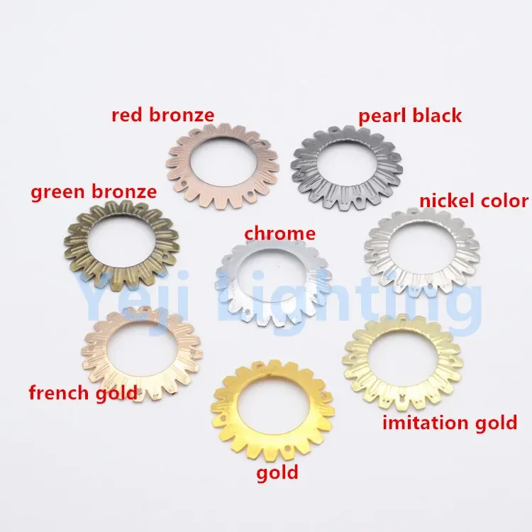 Gear ring metal cover cap for chandelier refit Wall Sconce Mount led pandent light gold decorative cap Lighting accessories diy