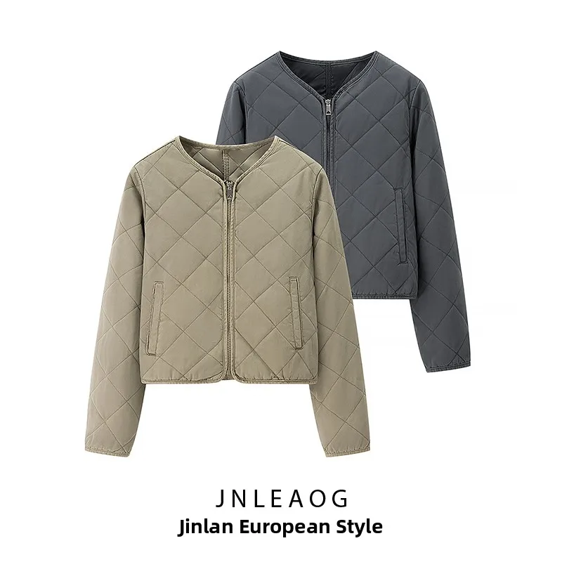 

JNLEAOG, осенняя новинка, модный круглый хлопковый тюжет с ромбовидным узором, женская одежда, дизайн, сенсация, поездка на работу, длина