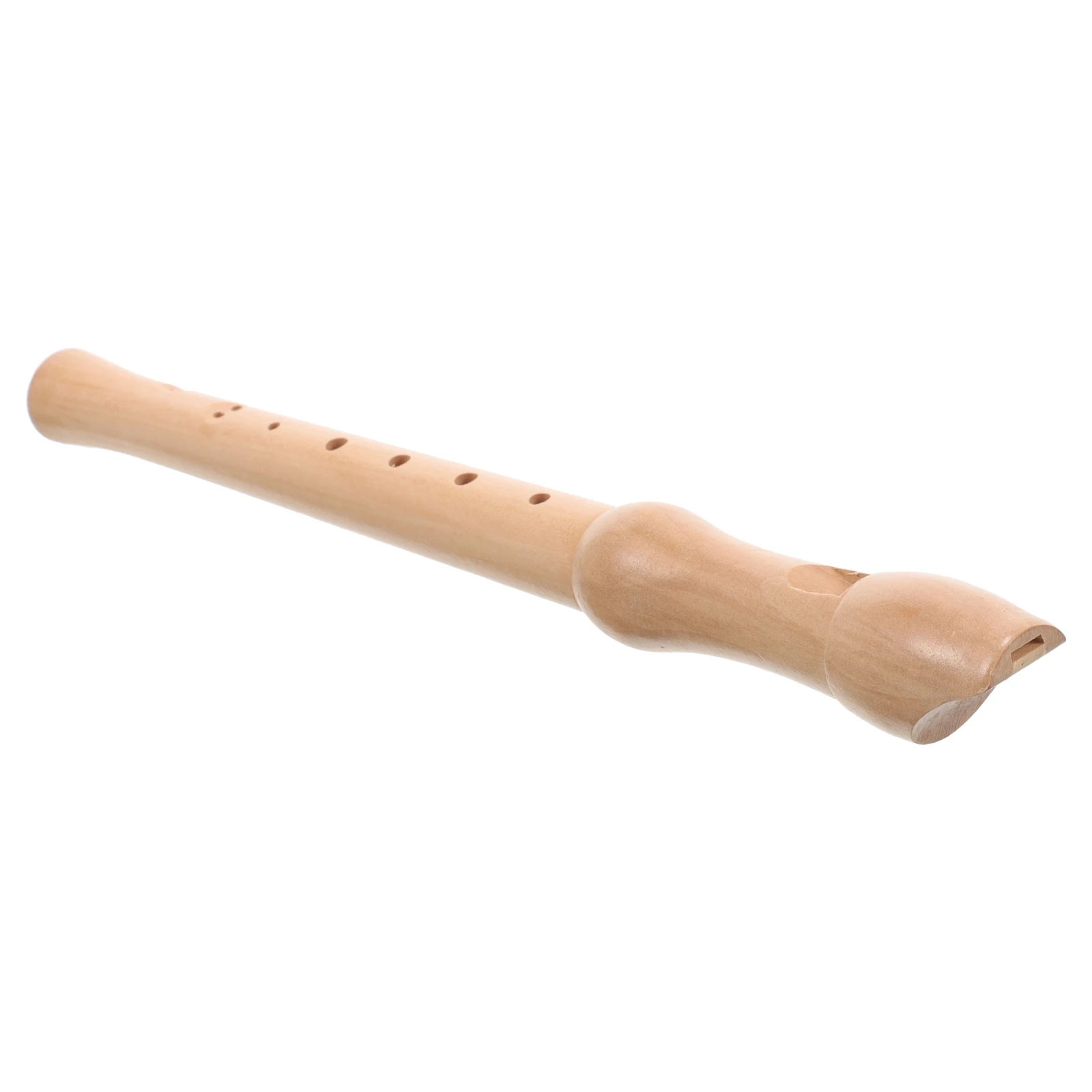 

8 Hole High Pitch Recorder Clarinet Natural Wood Color Portable for Kids Beginners Students German Style Flute Musical