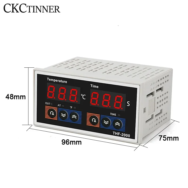 Time and Temperature Integration Control Instrument Relay SSR THF-2000 AC85-AC265V 50Hz Digital Display PID Controller K-type