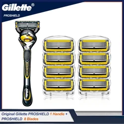 Gillette Fusion PROSHIELD Razor Blades Brand Shaving Machine Washable Manual Safety Shaver Refills For Men Face Care