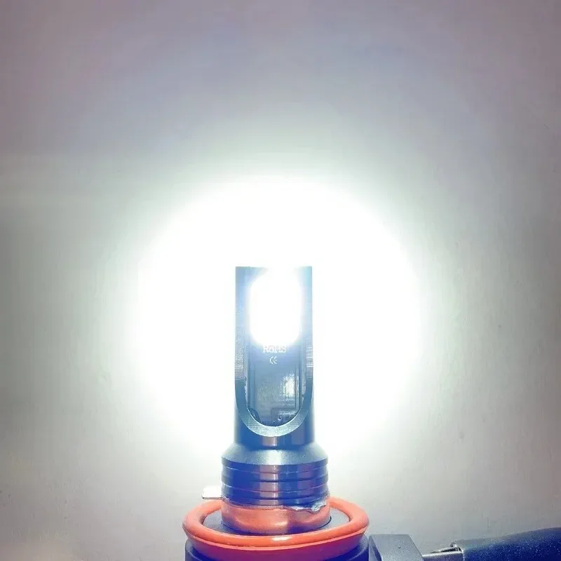 2 قطعة H8 H9 H1 H3 Led H11 9005 HB3 9006 HB4 سيارة CSP LED الضباب المصابيح الأمامية 6000K الأبيض السيارات الضباب مصباح يوم تشغيل ضوء