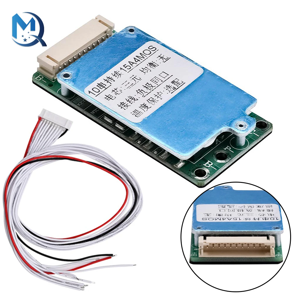 Carte de Charge de Batterie BMS 10S, 36V, 15A, Lipolymère 18650, Protection contre les Courts-Circuits, Port Commun pour Ebike Escooter