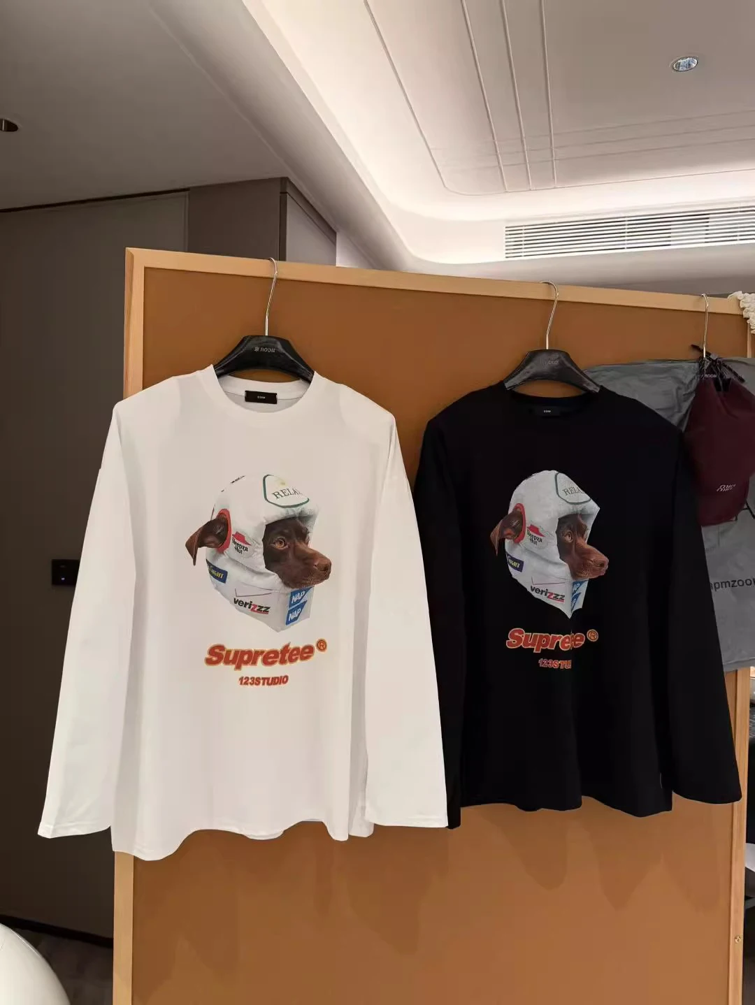 Allentato Lungo Sve round Ne T-shirt da donna Casual Cartoon Stampa oulder Pad Dongda Gate Nuovo Autunno Faion Top da donna