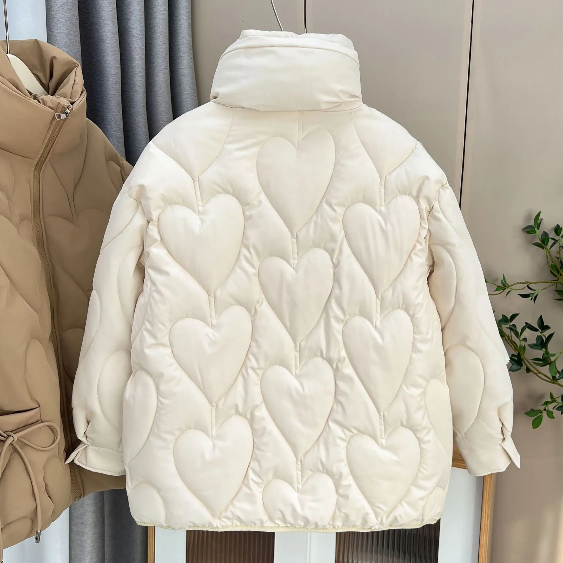 XL XXL Women Parka Winter New Loose Fashion Stand Collar Thicken Warm cotton-padded Coat 899