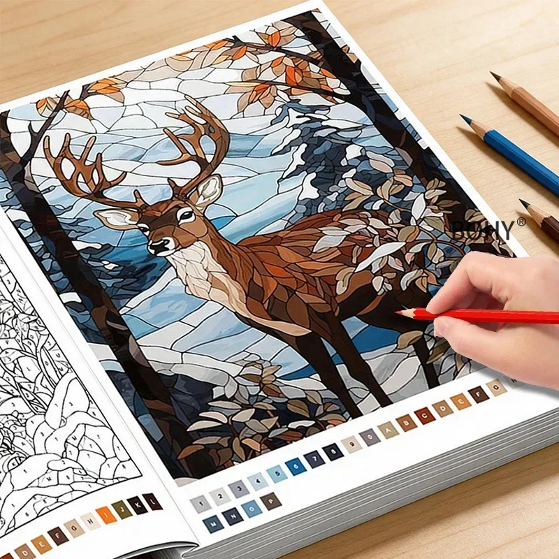Adult Coloring Book, Relaxing and Stress Relieving Mandala and Flower Animal Themed Pages Include 32 Pages of Art Coloring Pages