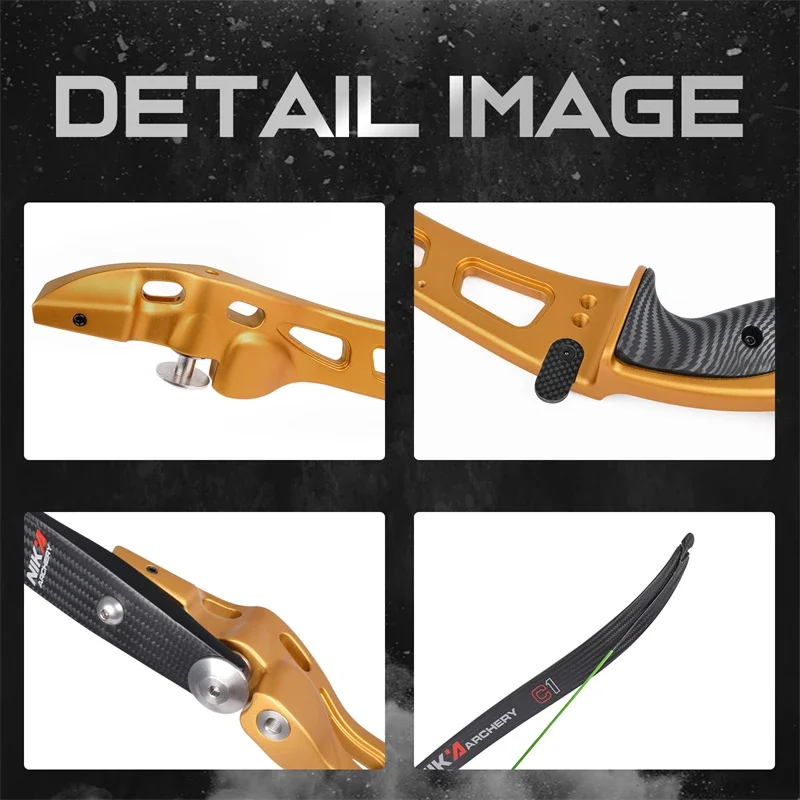 1 مجموعة نيكا قوس الرماية معدات الرماية قوس منحني الإصدار الجديد ET-8(RH) الناهض و C1 أطراف قوس منحني #6