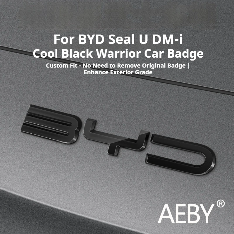 

AEBY For BYD Seal U DM-i 2023-2025 Car Logo Sticker, Glossy Black Emblem Badge Decal, Easy to Install Waterproof Auto Exterior