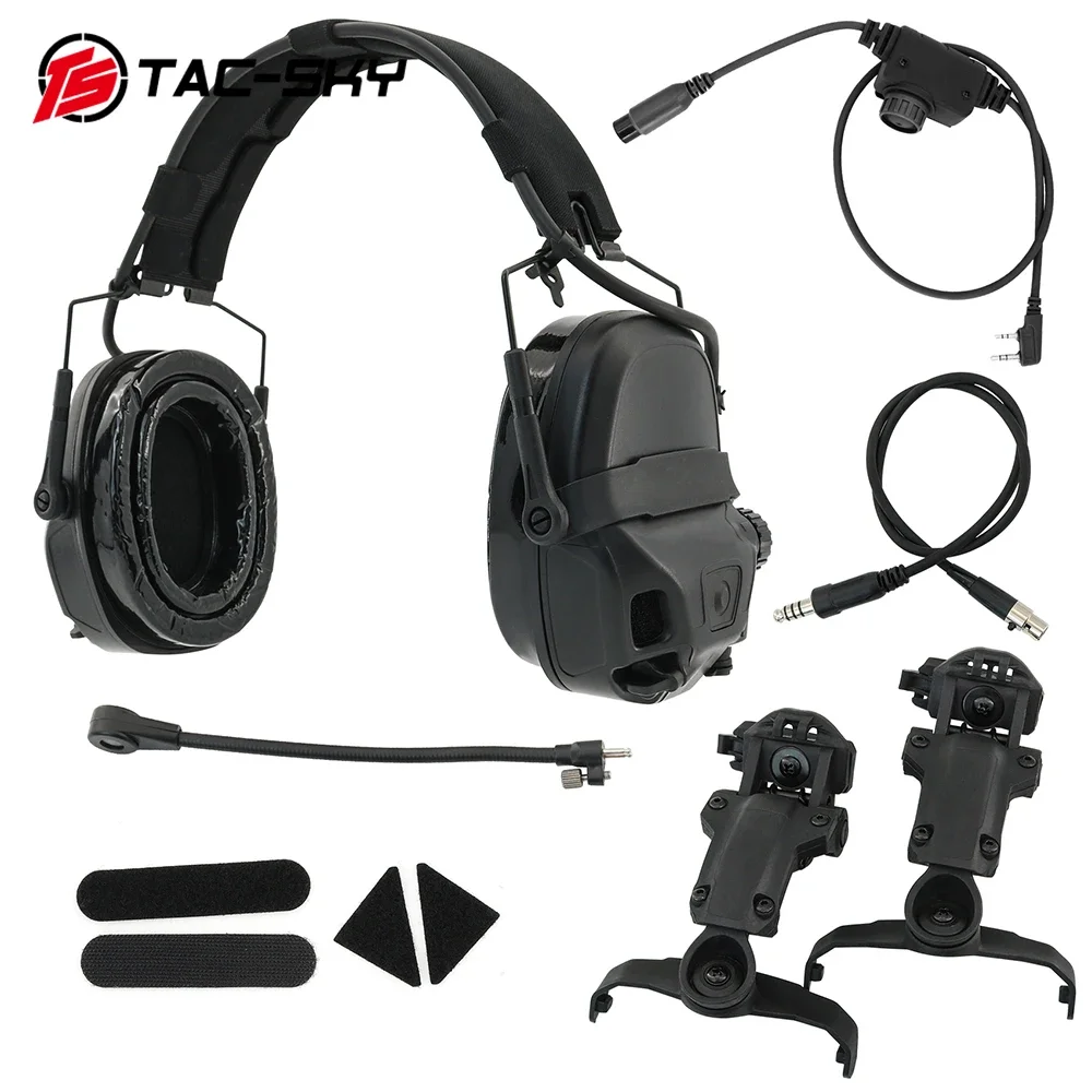 Tactical Headset Helmet ARC Rail Adapter for TAC-SKY Tactical AMP Headset Communication Noise Reduction Pickup Shooting Headset