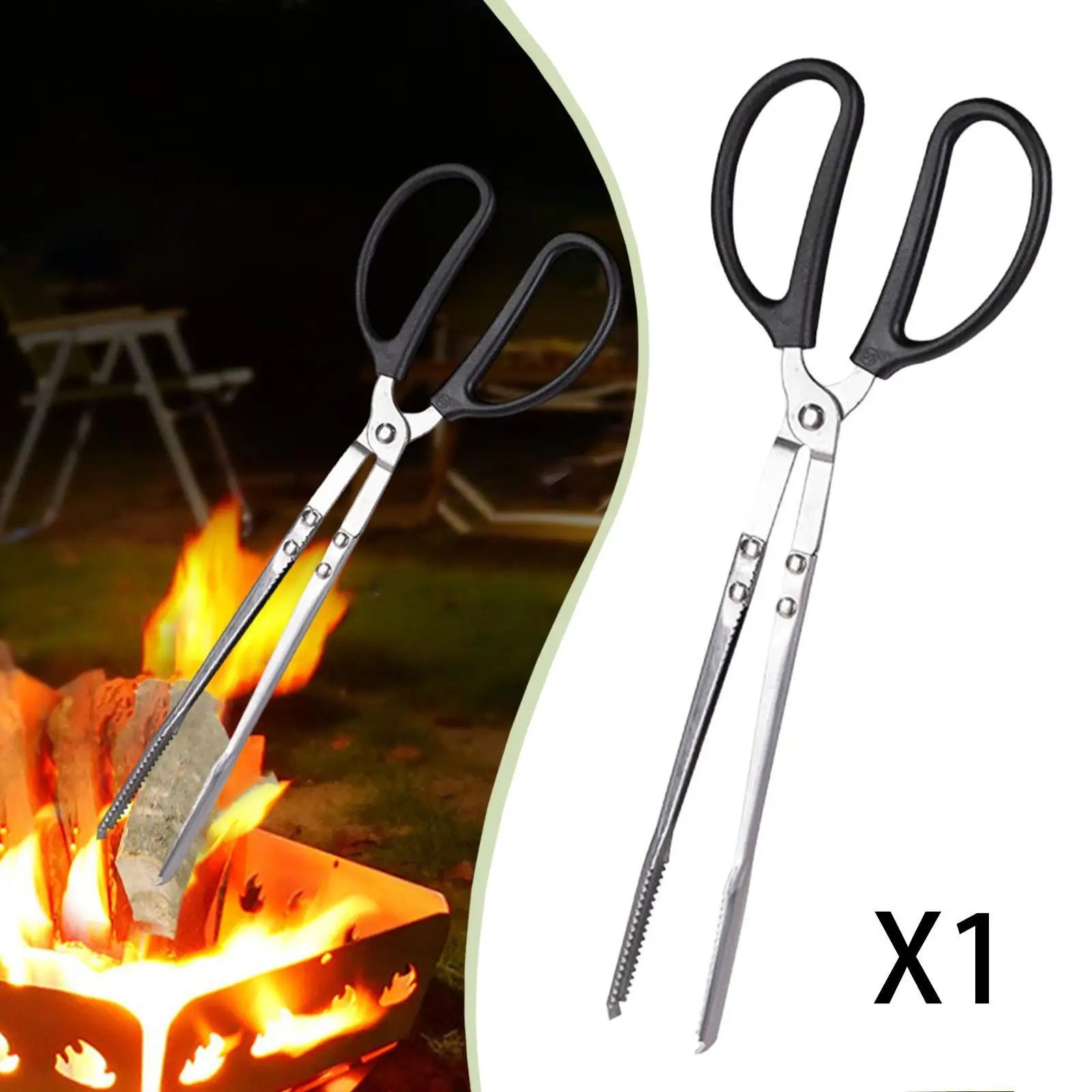 Multifunctional Charcoal Pick Up Tool Lightweight Garbage Clips BBQ Grill Utensils for Barbecue Supplies Camping