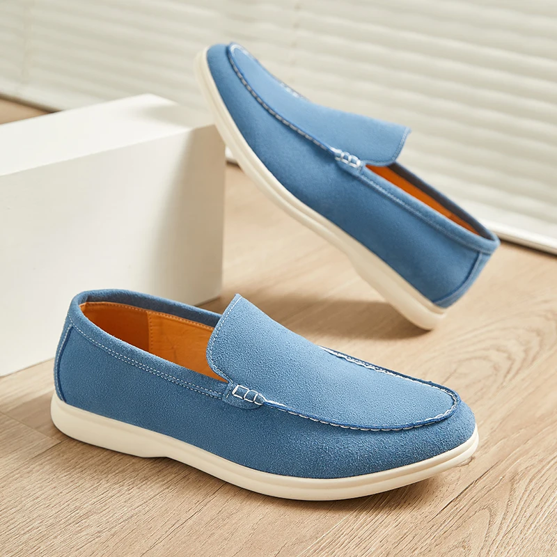 Men Business Loafers European American Casual Soft Leather Lightweight Driving Fashion Shoes British Gentleman Shoes Men