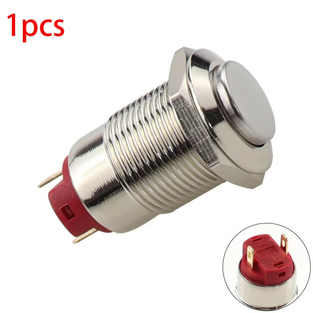 Ergonomic Design 12mm Round Metal Push Button Switch Self resetting & Self locking Long lasting Performance 1 Piece