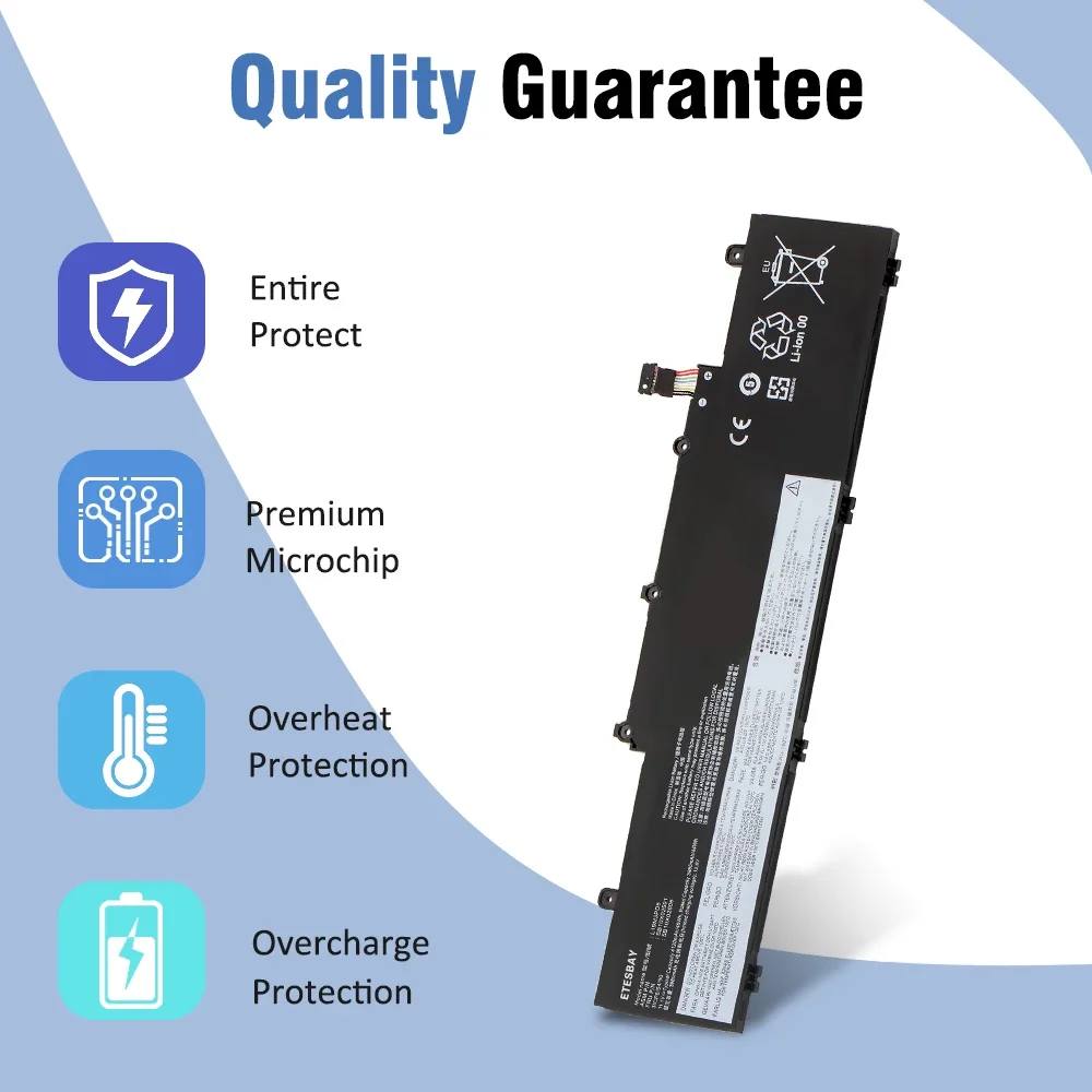 ETESBAY L19M3PD5 L19D3PD5 Laptop Battery For Lenovo ThinkPad E14 E15 Gen 2/ Gen 3 SB10X02608 5B10X02603 L19C3PD5 L19L3PD5 45WH