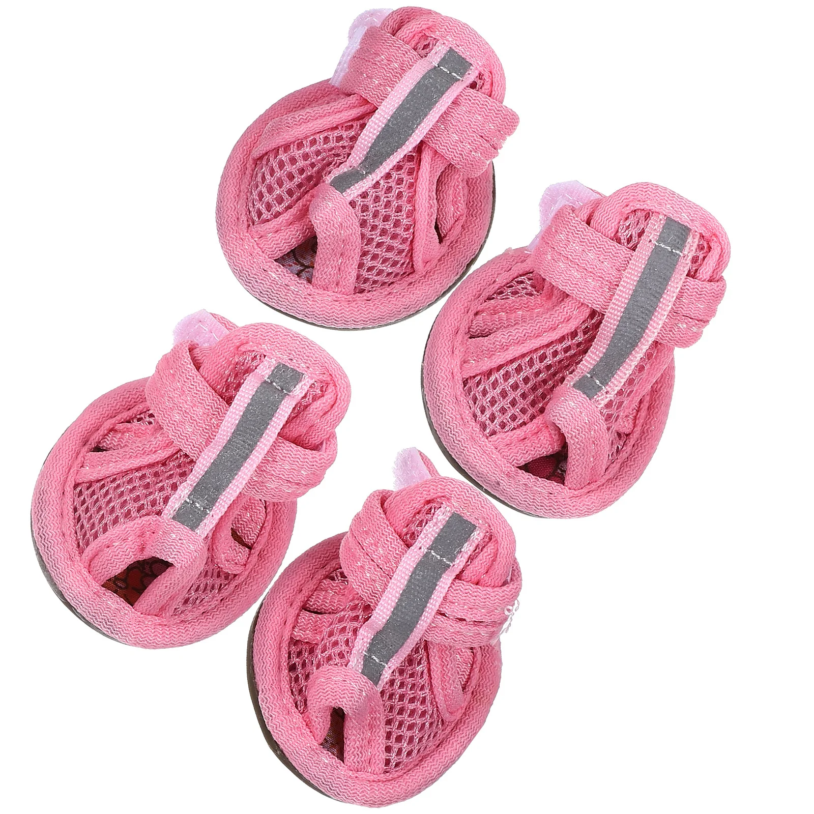 

4Pcs Mesh Pet Sandals for Dogs Summer Outdoor Protection Soft Comfortable Fit Non-Slip Soles Size 3 Dog Shoes Dog Sandal