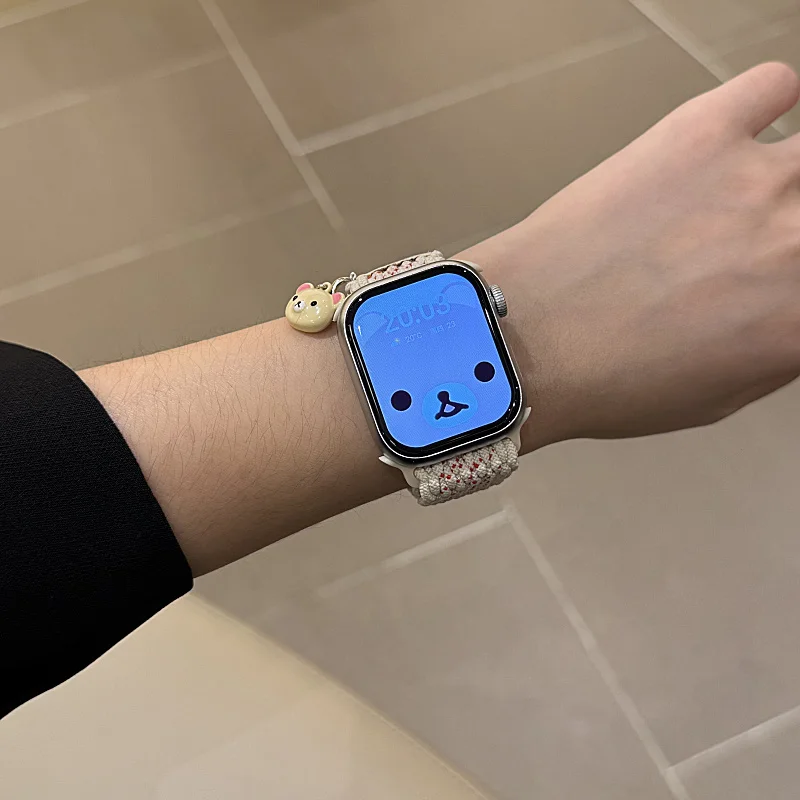

Периферия Rilakkuma с героями мультфильмов, украшение, применимые Apple Watch 11/10, Apple Watch, забавный ремешок для часов 9-го/8-го поколения, новая модель